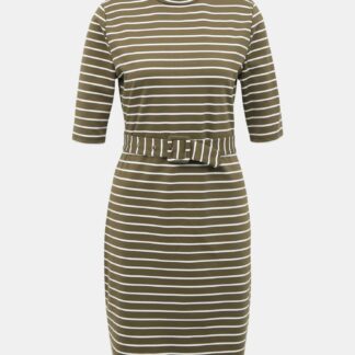 Khaki pruhované šaty ONLY Frida