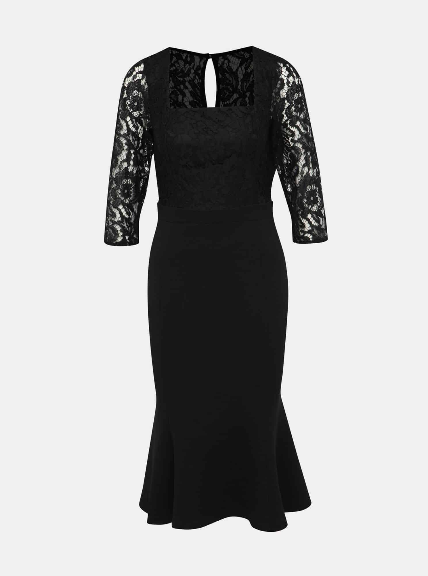 Černé šaty s krajkou Dorothy Perkins