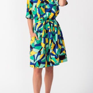 SkunkFunk barevné oversize šaty Izarbe