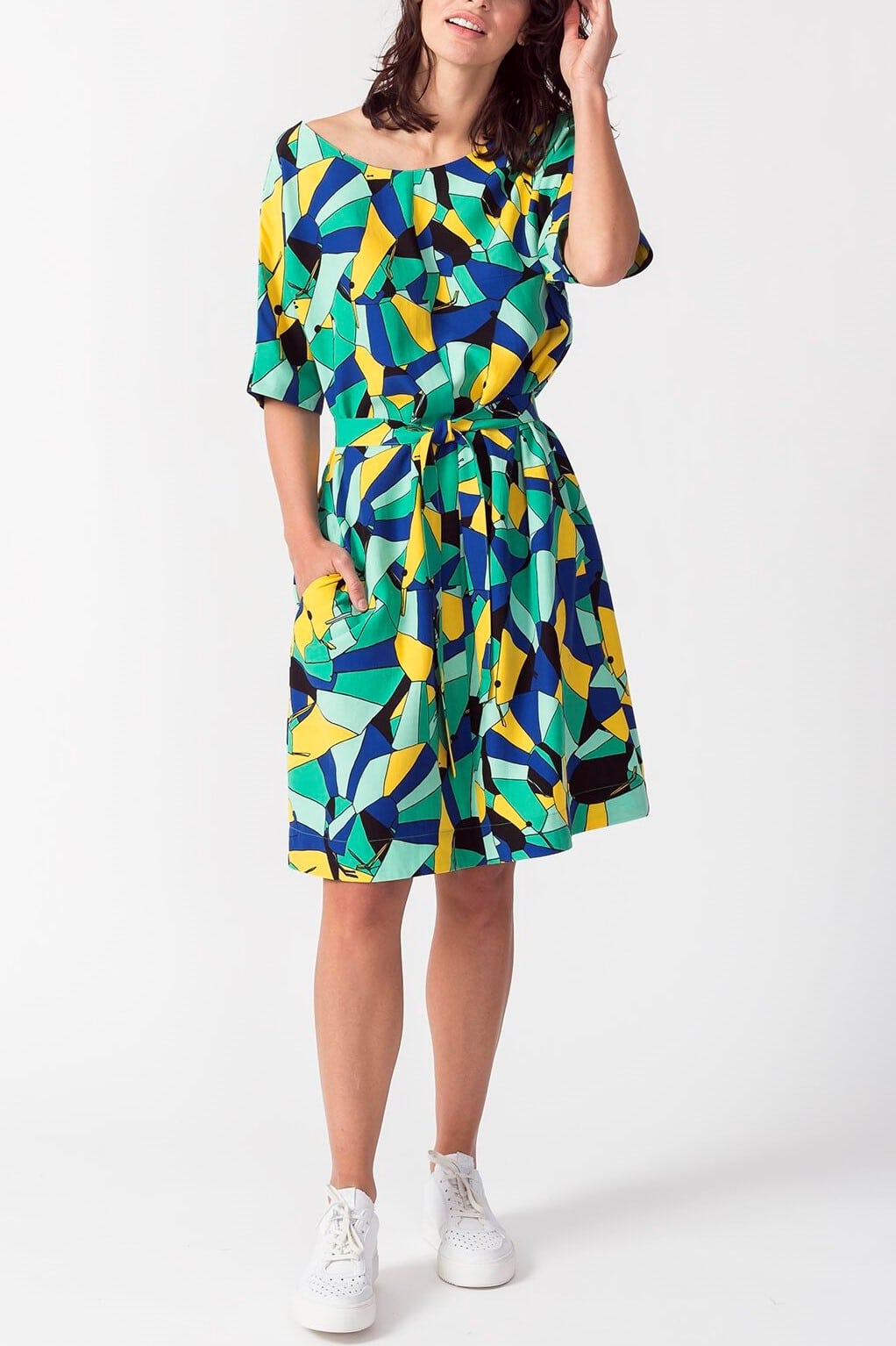 SkunkFunk barevné oversize šaty Izarbe