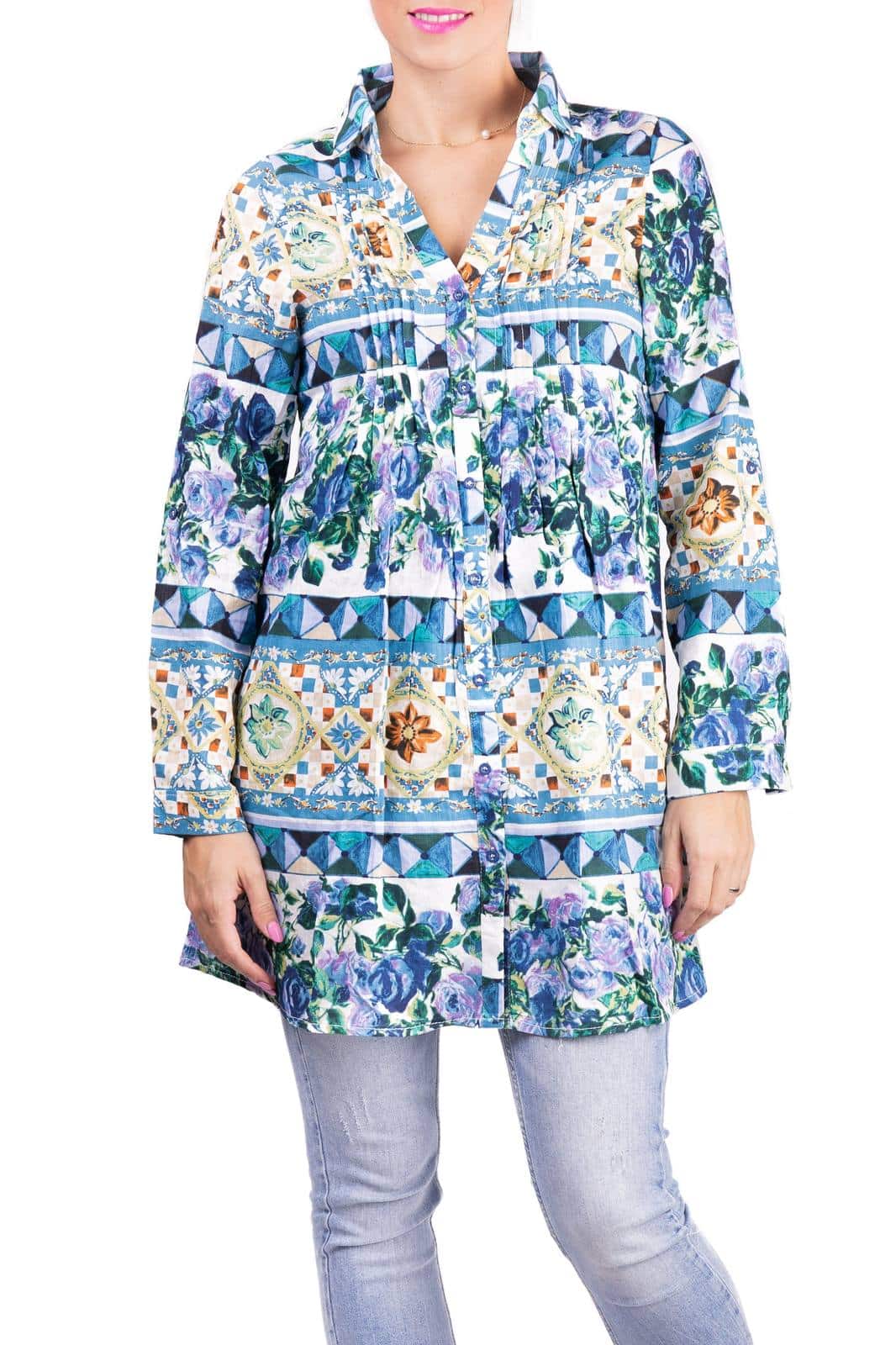 Anany barevné košilové šaty Badalona Azul