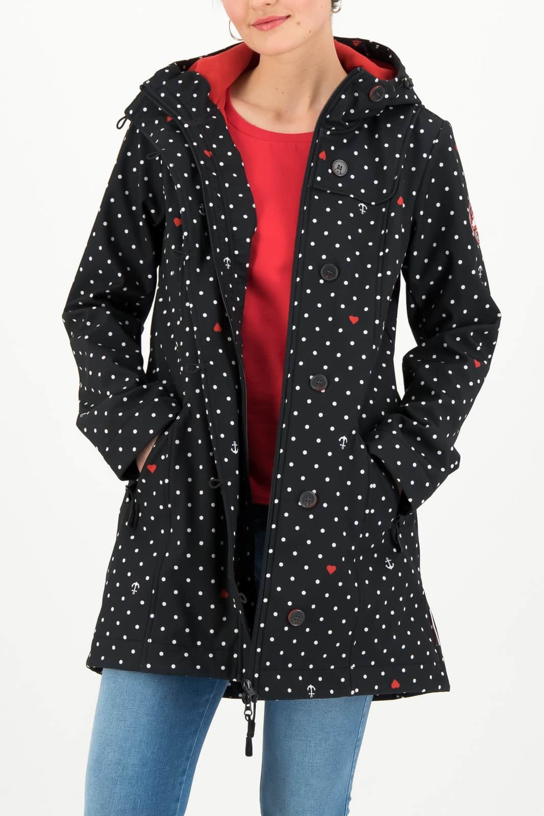 Blutsgeschwister černá bunda Wild Weather Long Anorak Casual Anchor