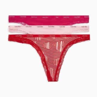 Calvin Klein barevný 3 pack tang s krajkou