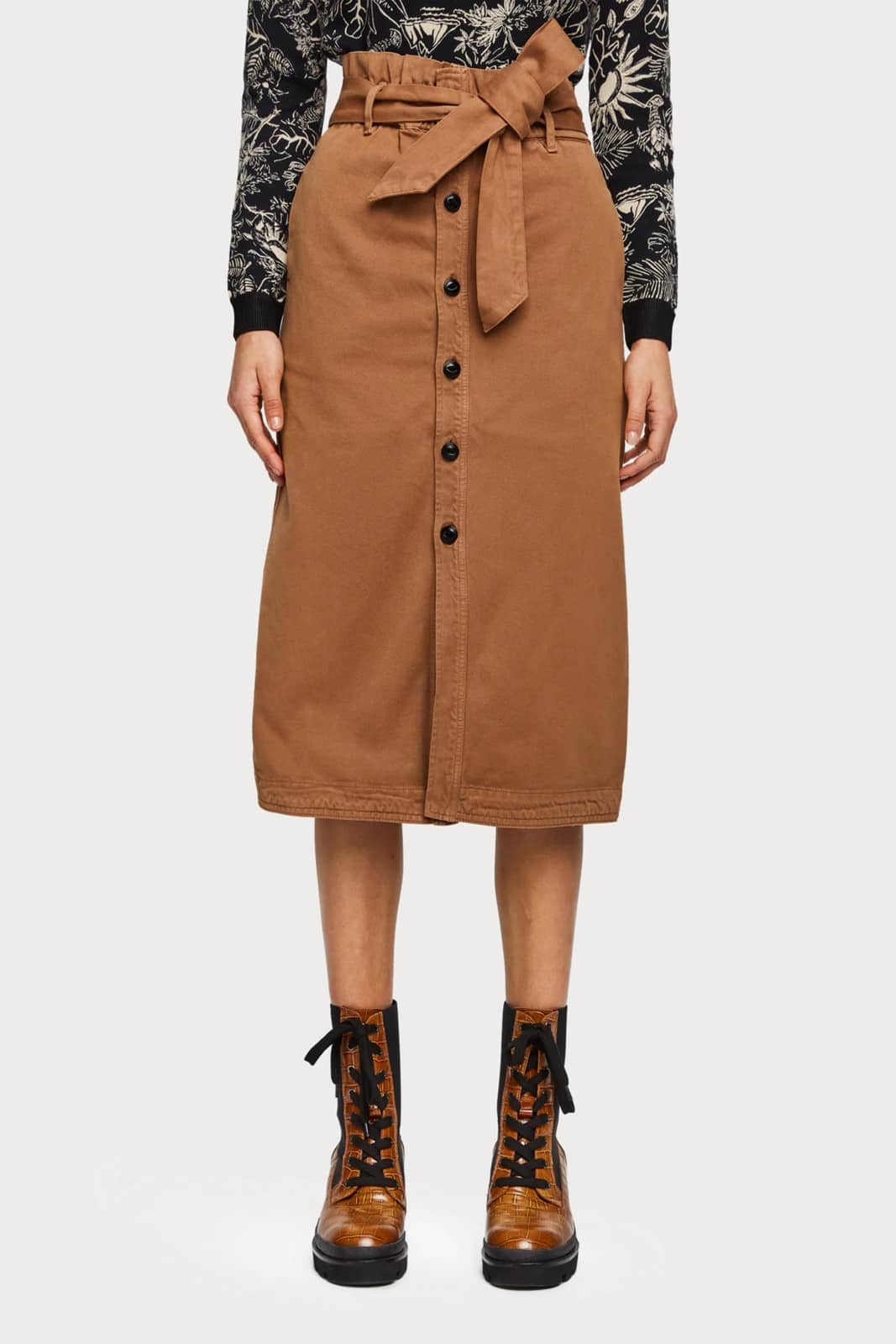 Scotch & Soda hnědá sukně Button