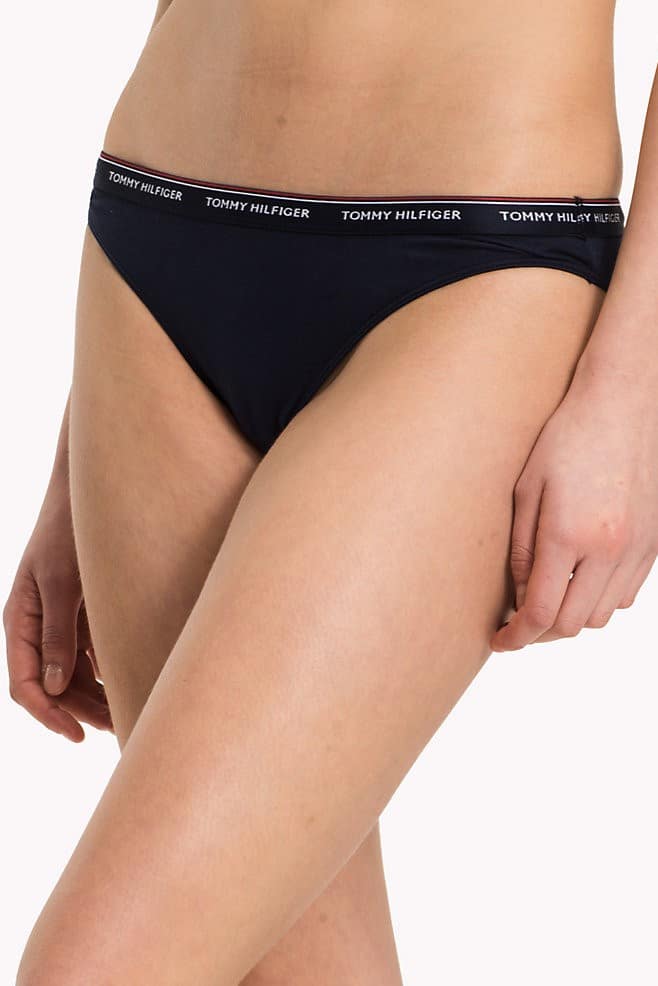 Tommy Hilfiger 3 pack tmavě modrých kalhotek Bikini Basic