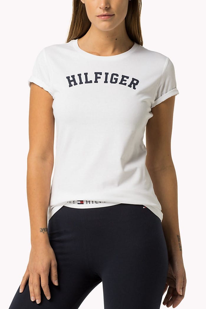 Tommy Hilfiger bílé tričko Tee Print Basic