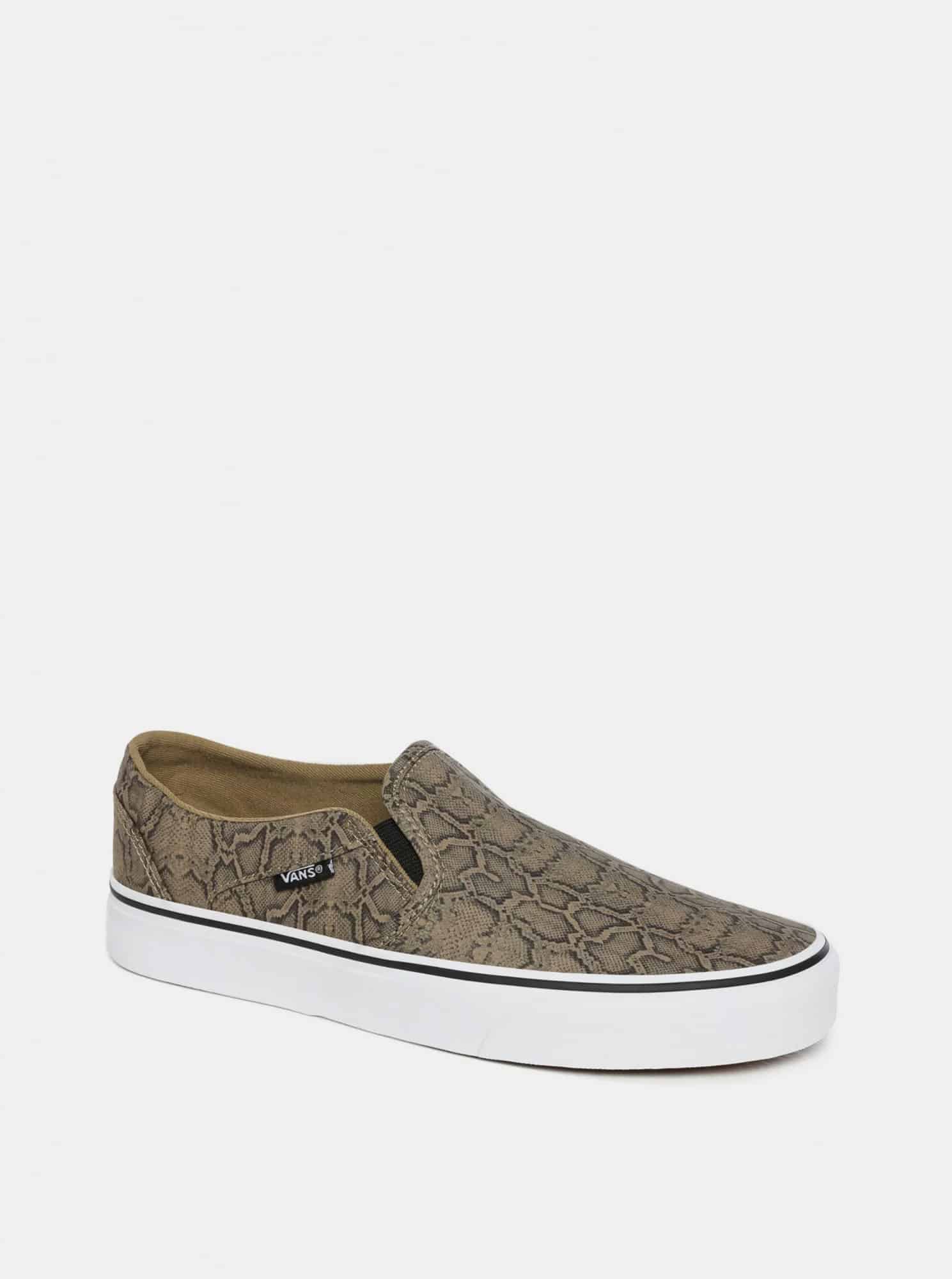 Vans khaki vzorované slip on