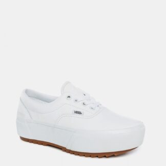 Vans bílé kožené tenisky na platformě