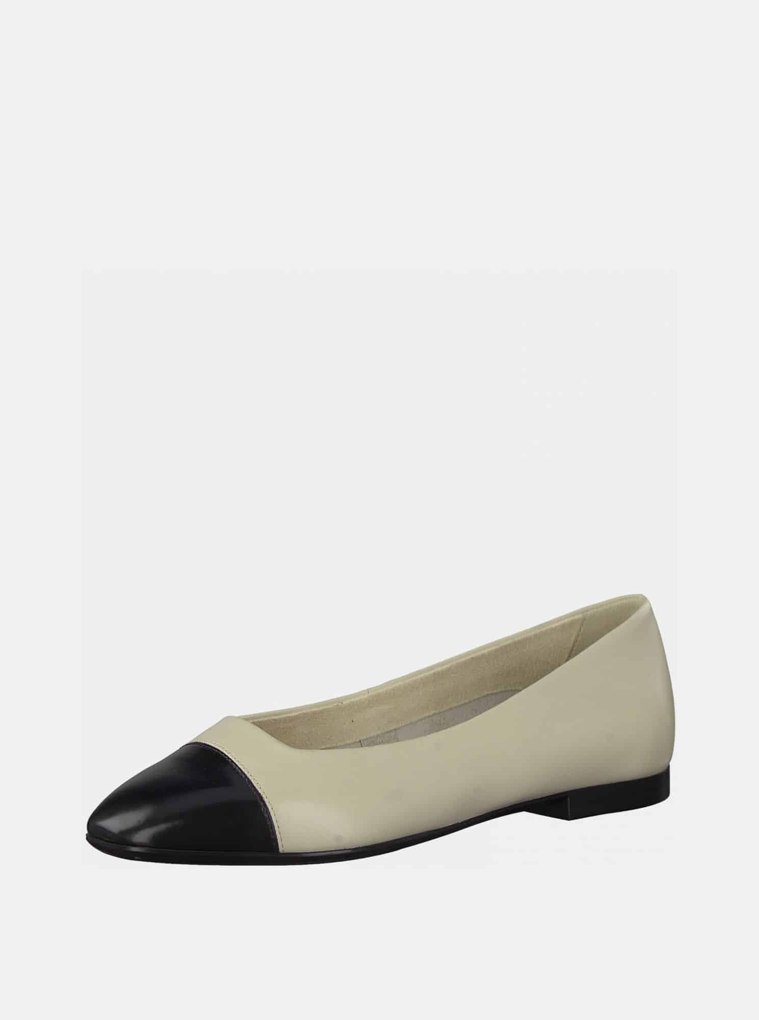 Tamaris béžové kožené baleríny