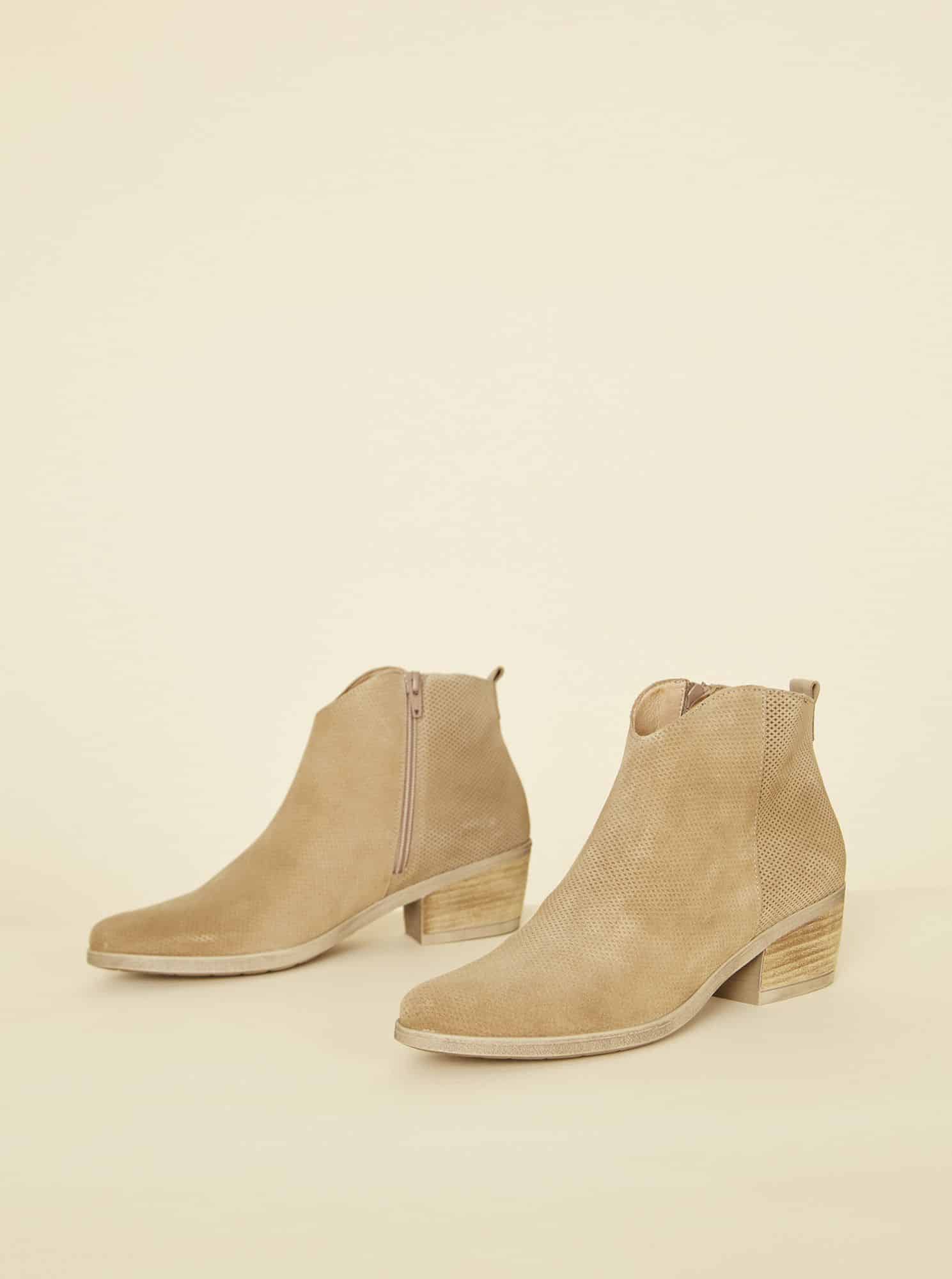 OJJU hnědé semišové kotníkové boty