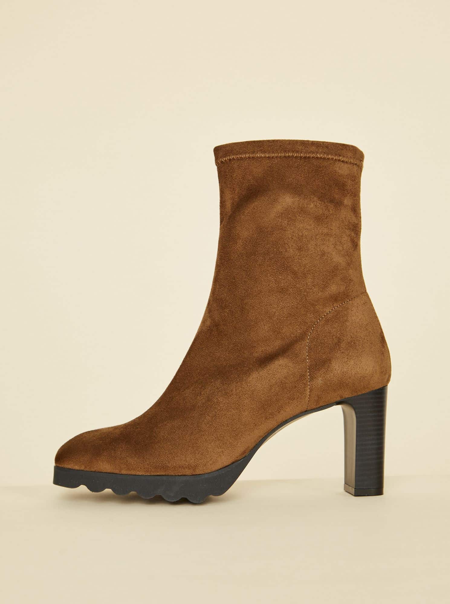 OJJU hnědé semišové kotníkové boty