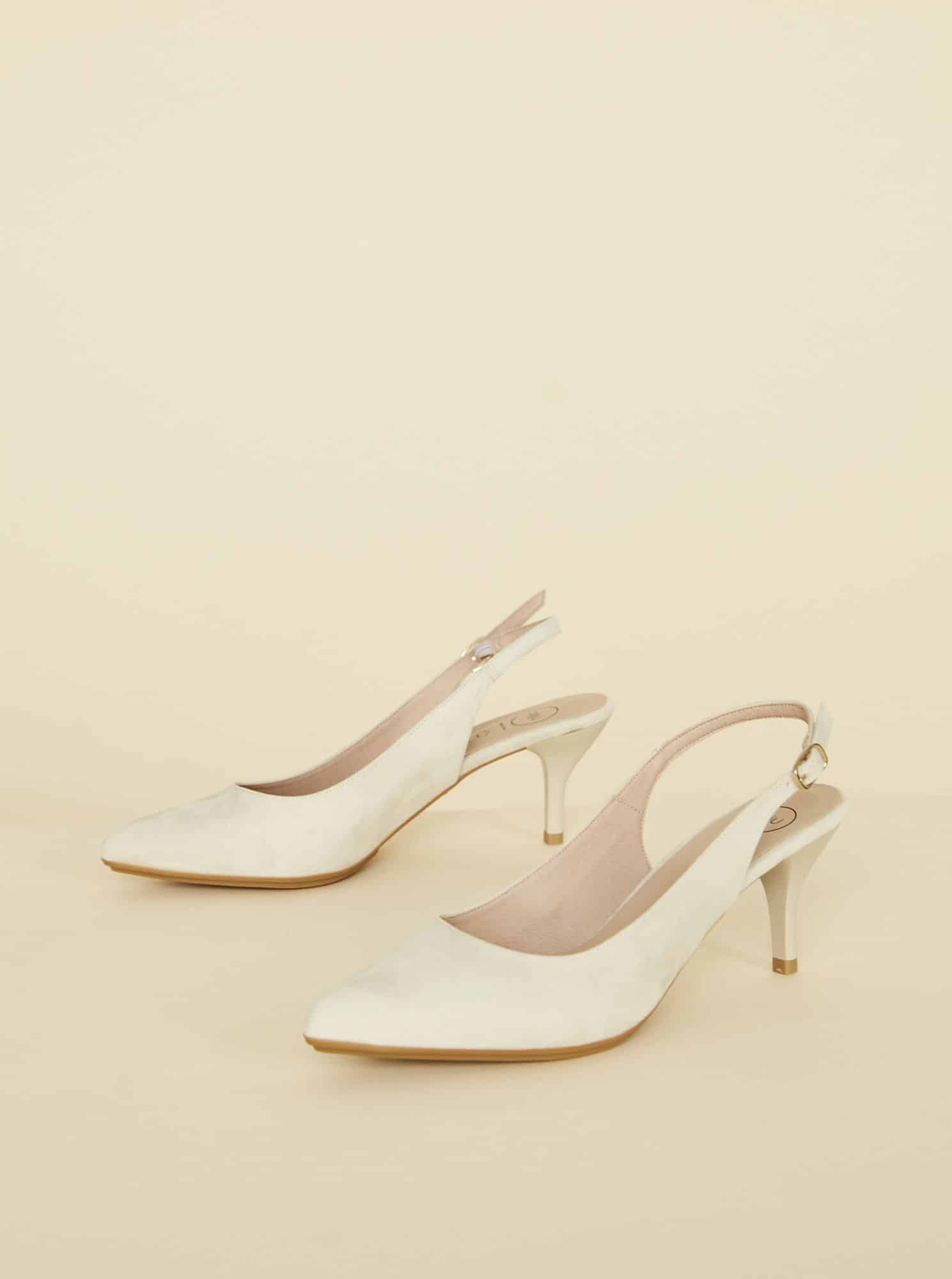 OJJU krémové semišové lodičky