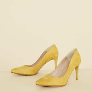 OJJU hořčicové semišové lodičky