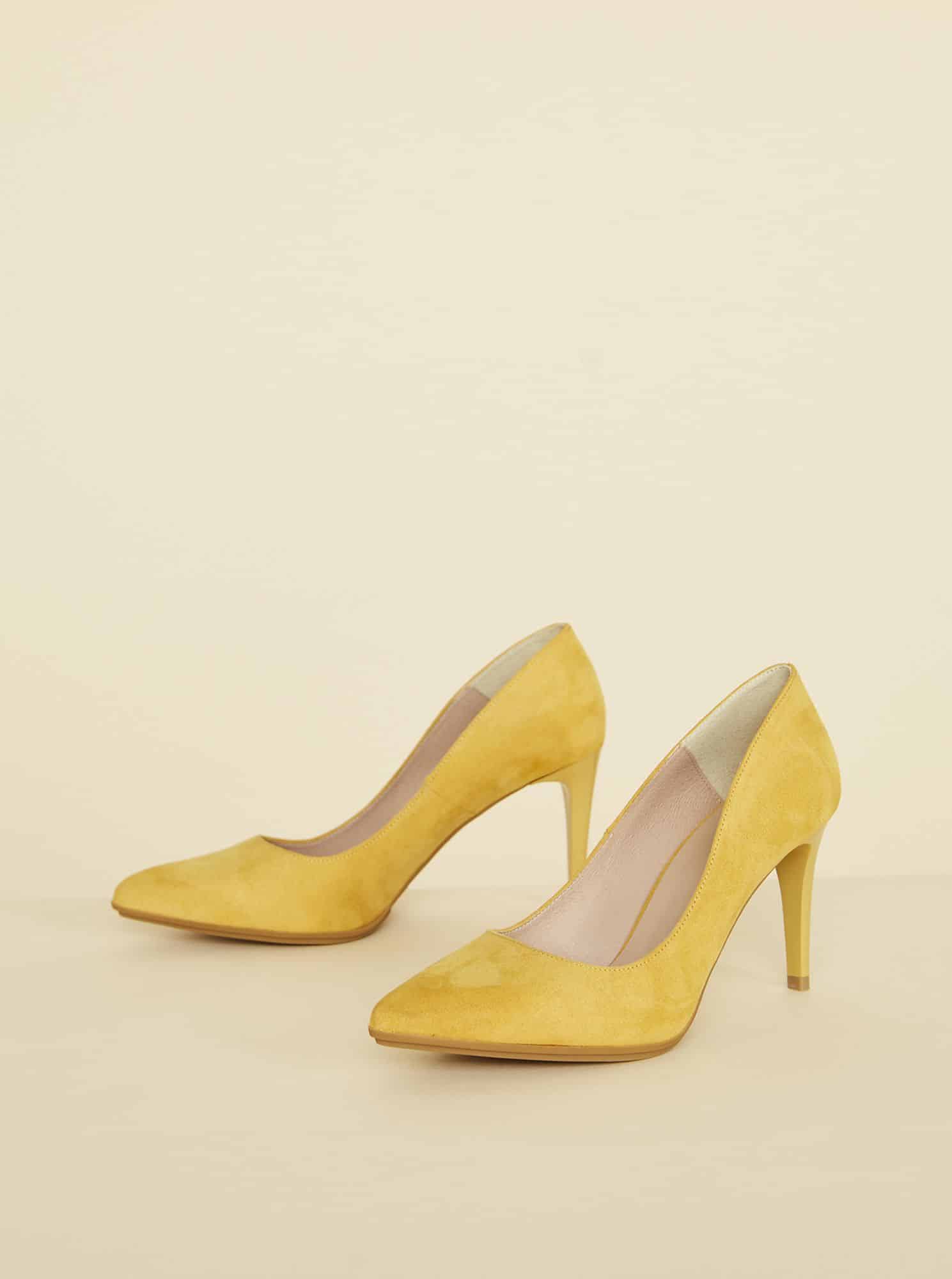 OJJU hořčicové semišové lodičky