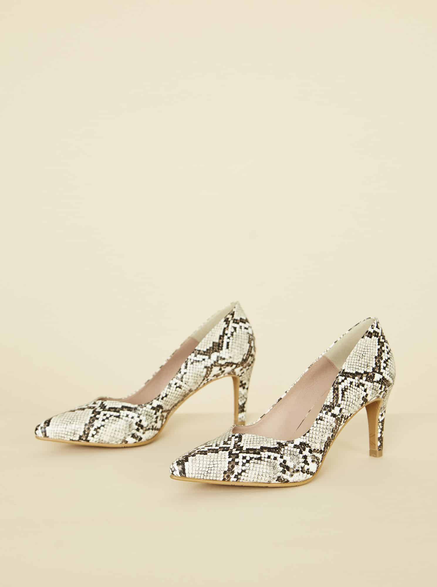 OJJU béžové lodičky s hadím vzorem