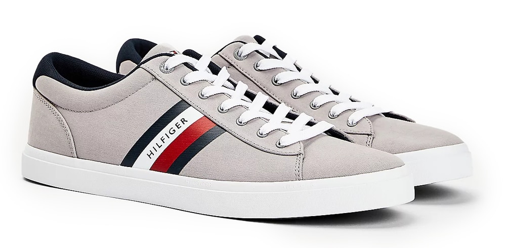 Tommy Hilfiger šedé pánské tenisky Essential Stripes Detail Sneaker