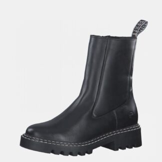 Tamaris černé chelsea kožené boty