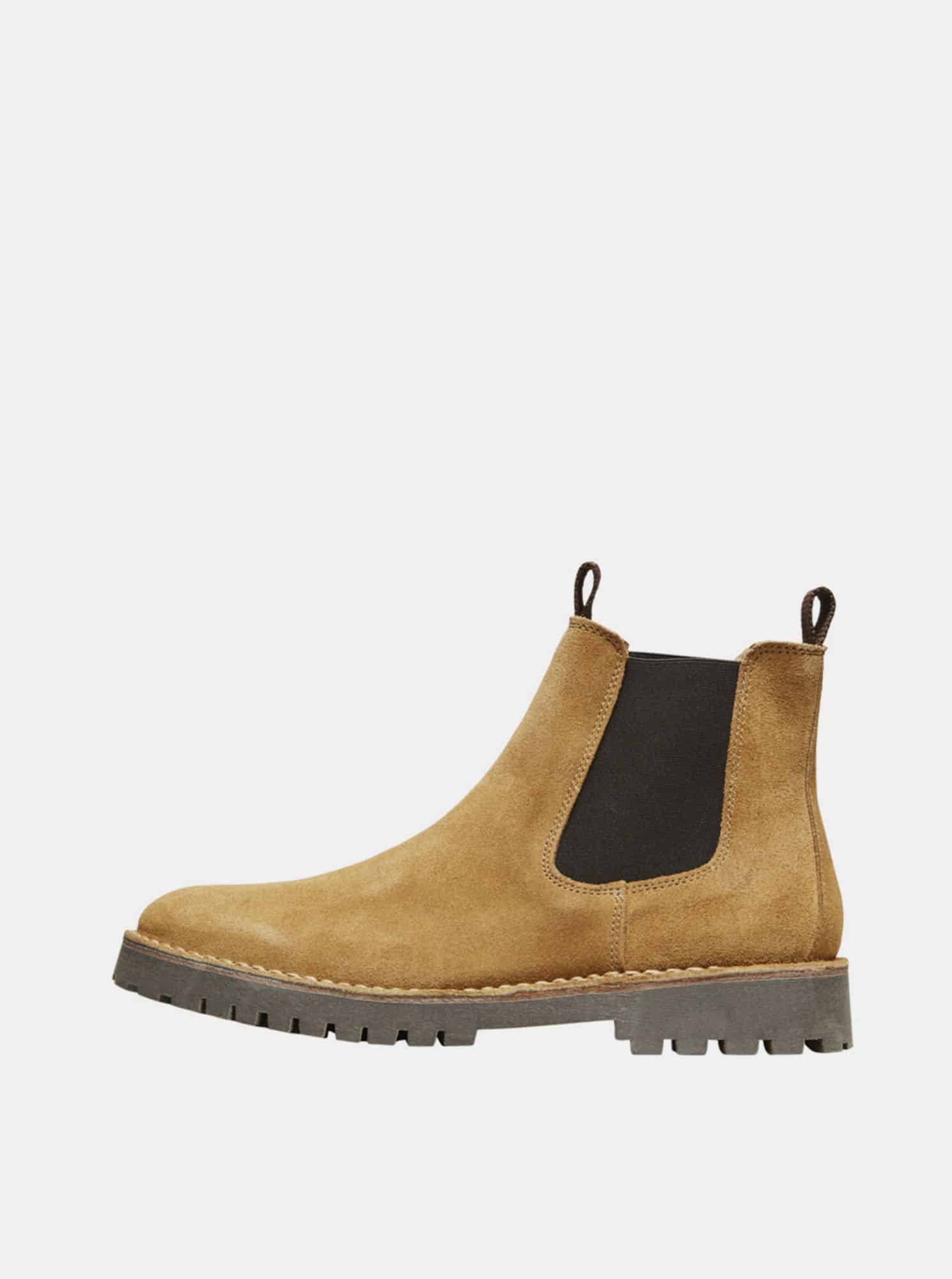 Selected Homme hnědé pánské chelsea boty Ricky