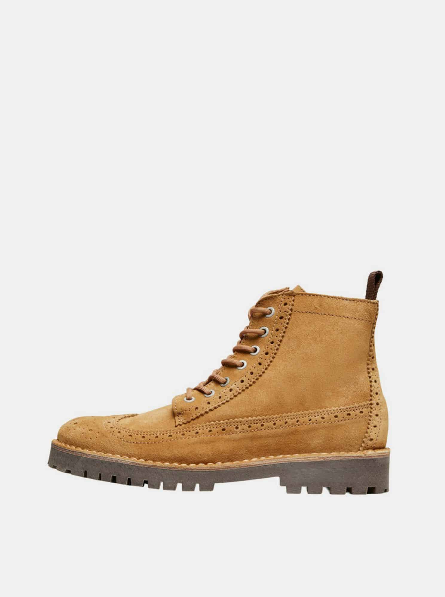 Selected Homme hnědé pánské kotníkové boty Ricky