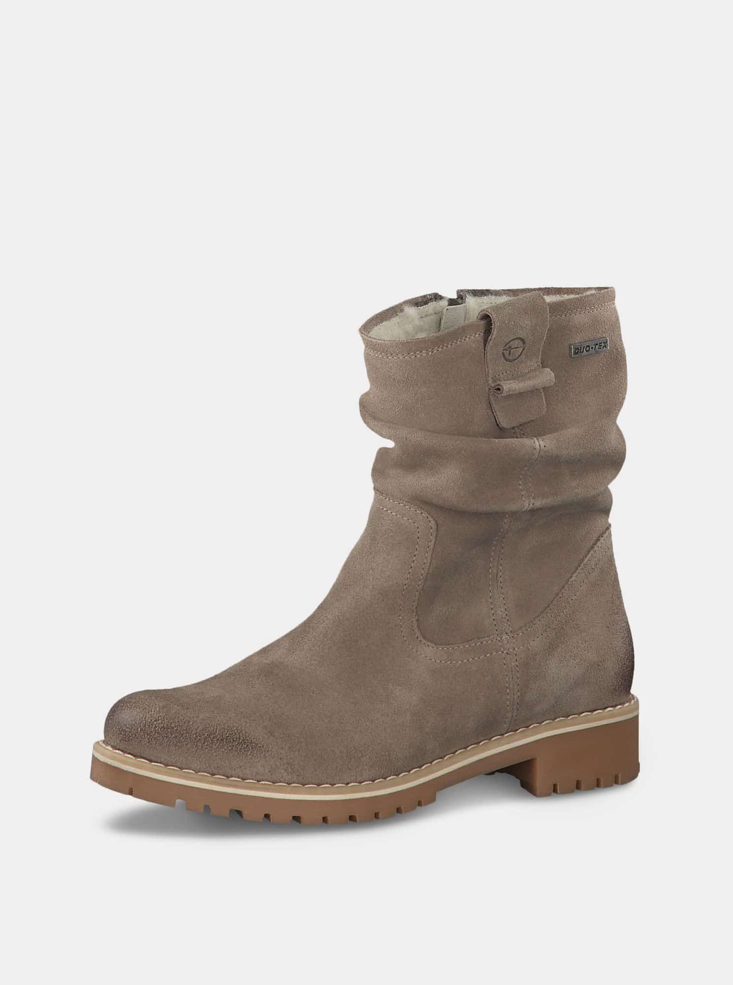 Tamaris béžové kotníkové semišové boty