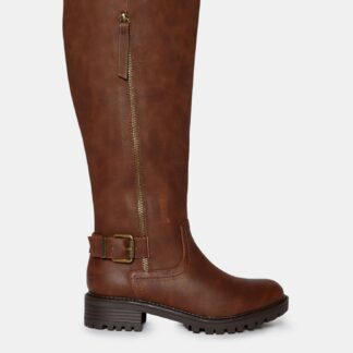 Hnědé kozačky Dorothy Perkins