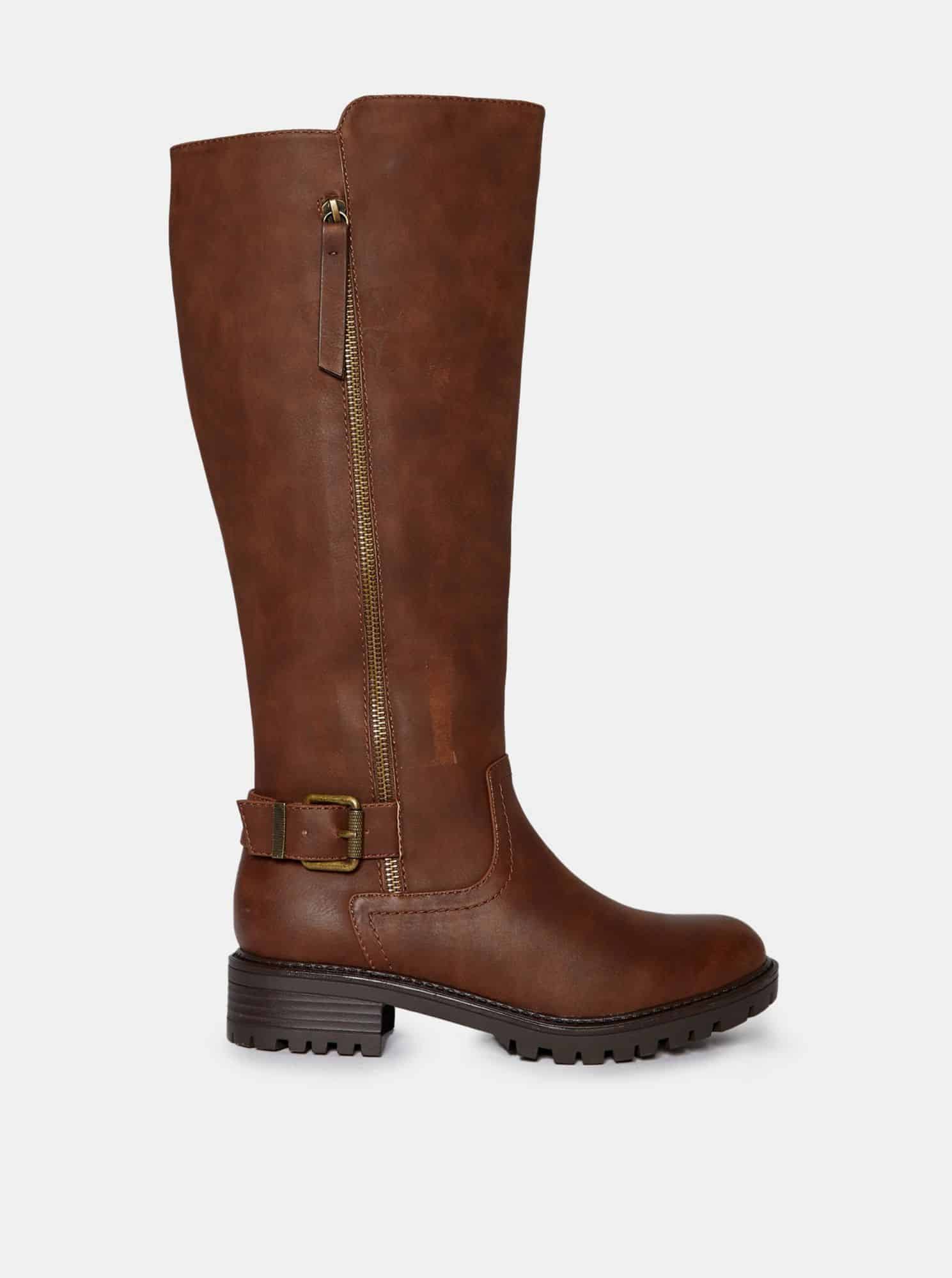 Hnědé kozačky Dorothy Perkins