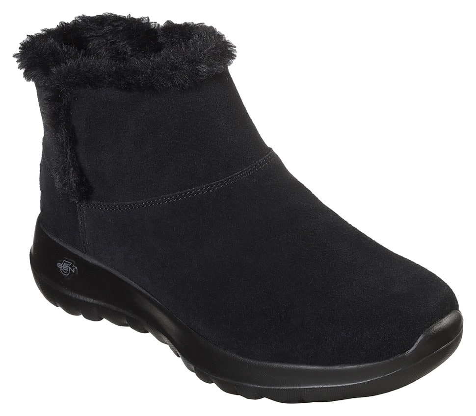 Skechers černé zimní boty On The Go Joy Bundle Up s kožíškem