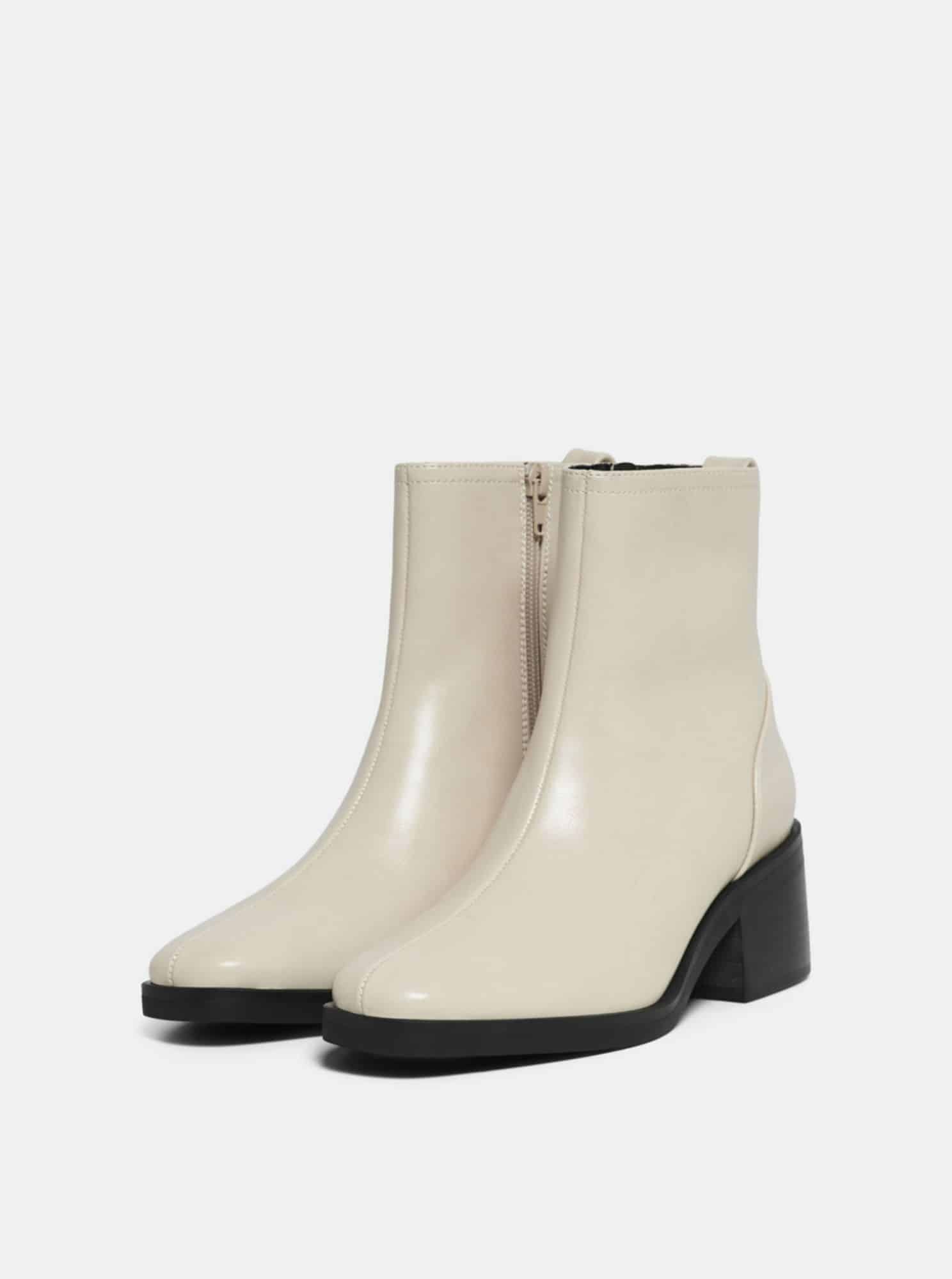 Krémové kotníkové boty ONLY Blush