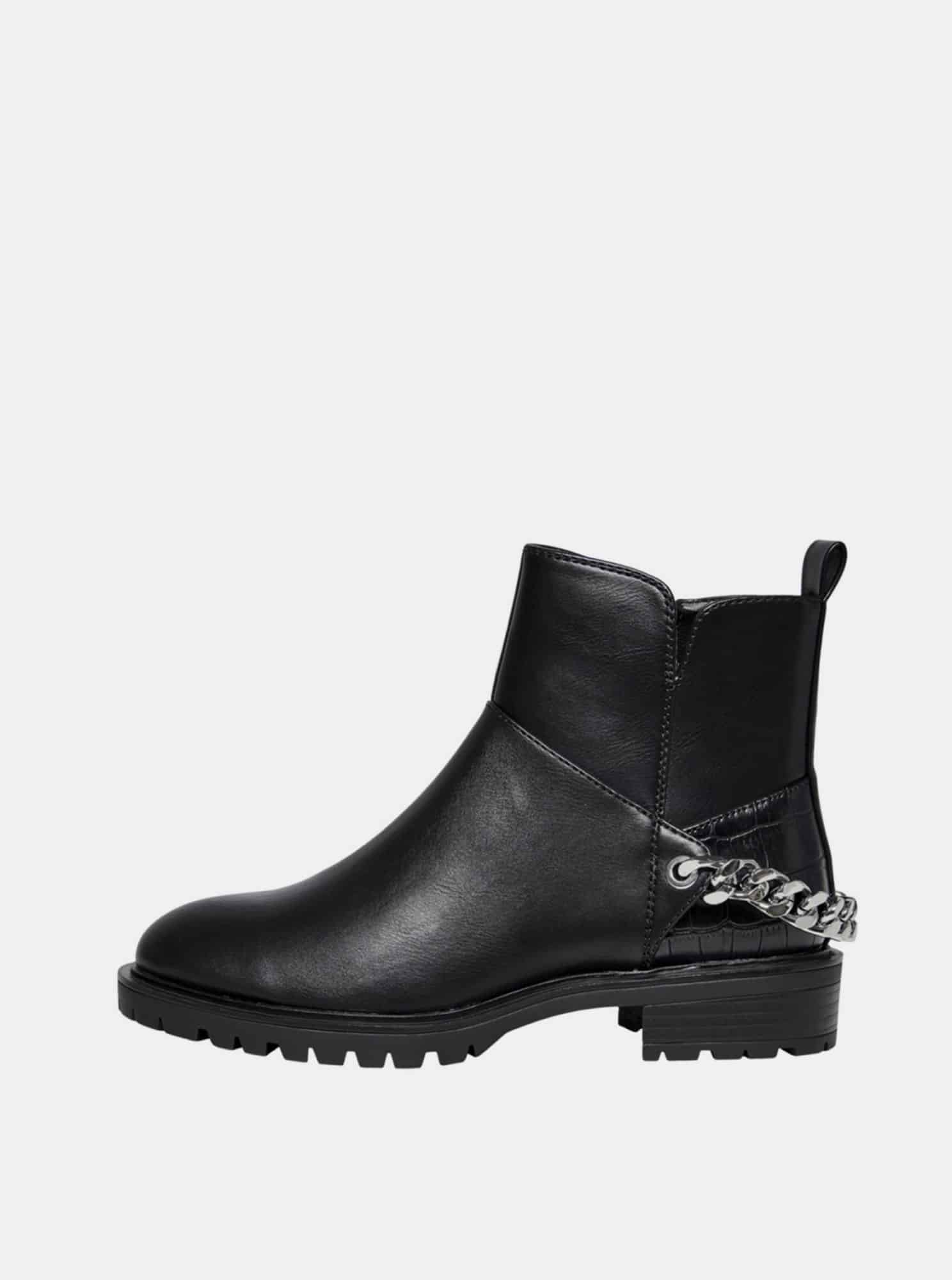 Černé kotníkové boty ONLY Tina