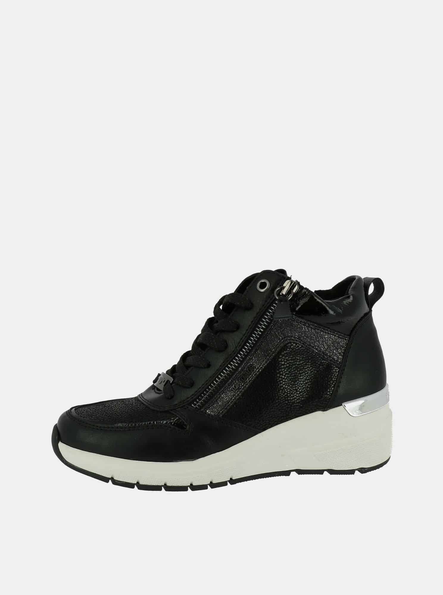 Černé dámské tenisky na klínku Tom Tailor