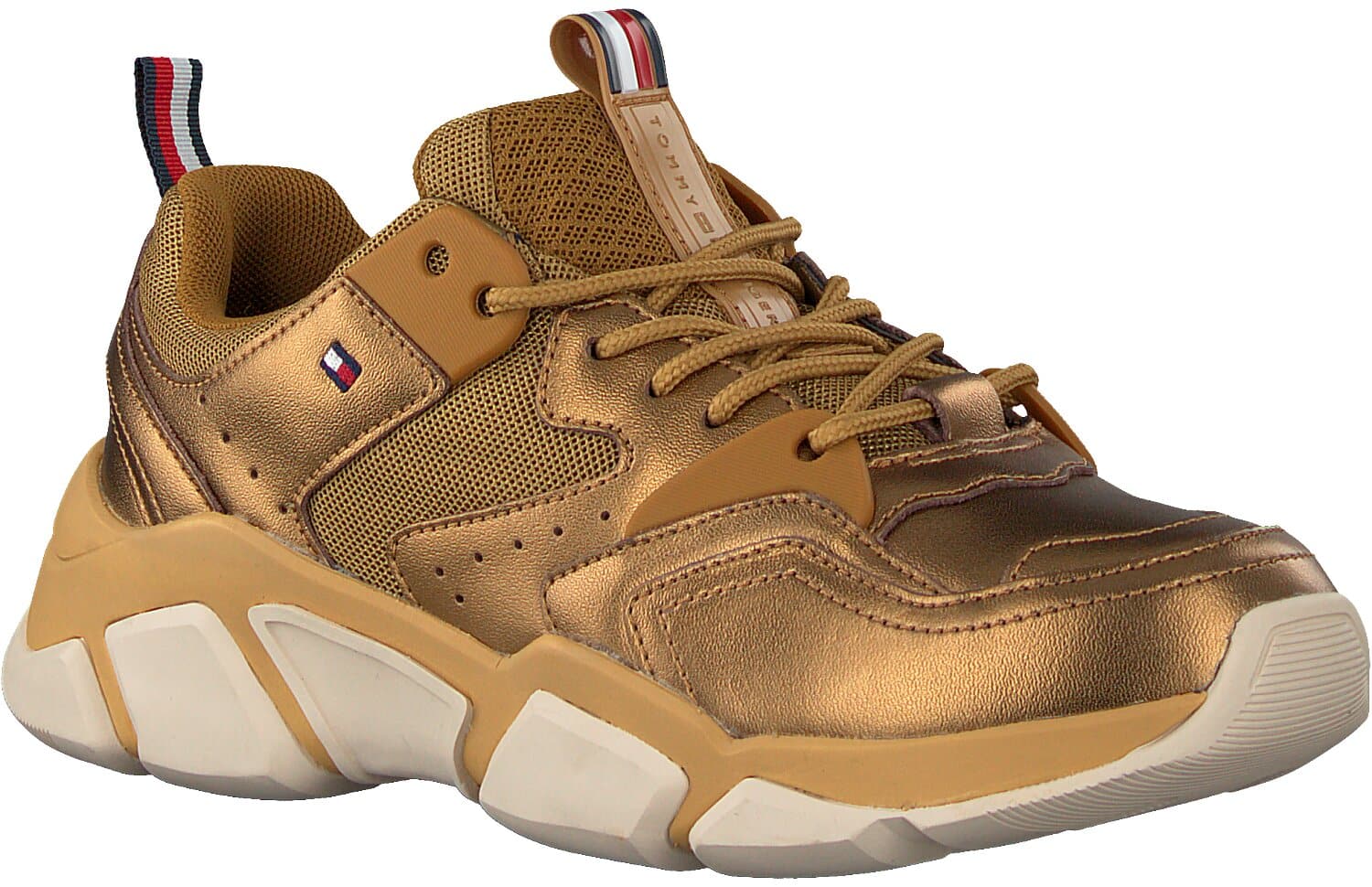 Tommy Hilfiger zlaté tenisky Metallic Tommy Chunky Sneaker Dark Gold