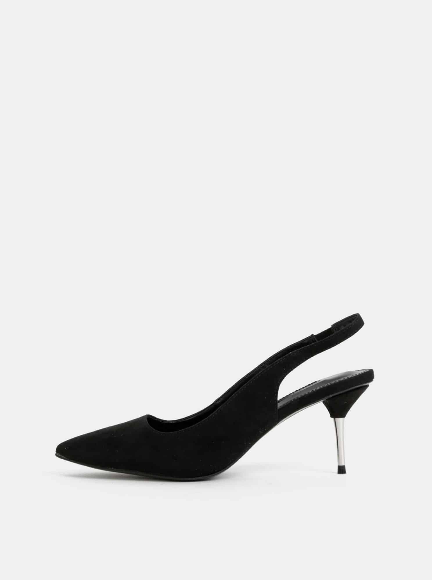Černé lodičky v semišové úpravě Dorothy Perkins