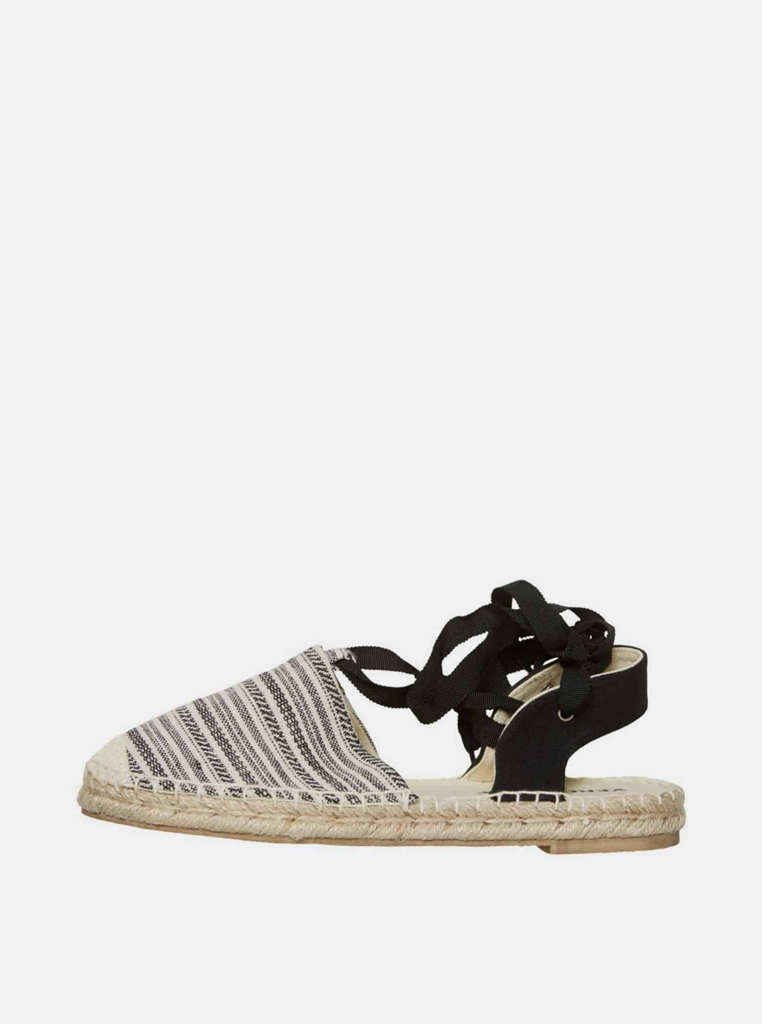 Černé pruhované espadrilky VERO MODA Tila