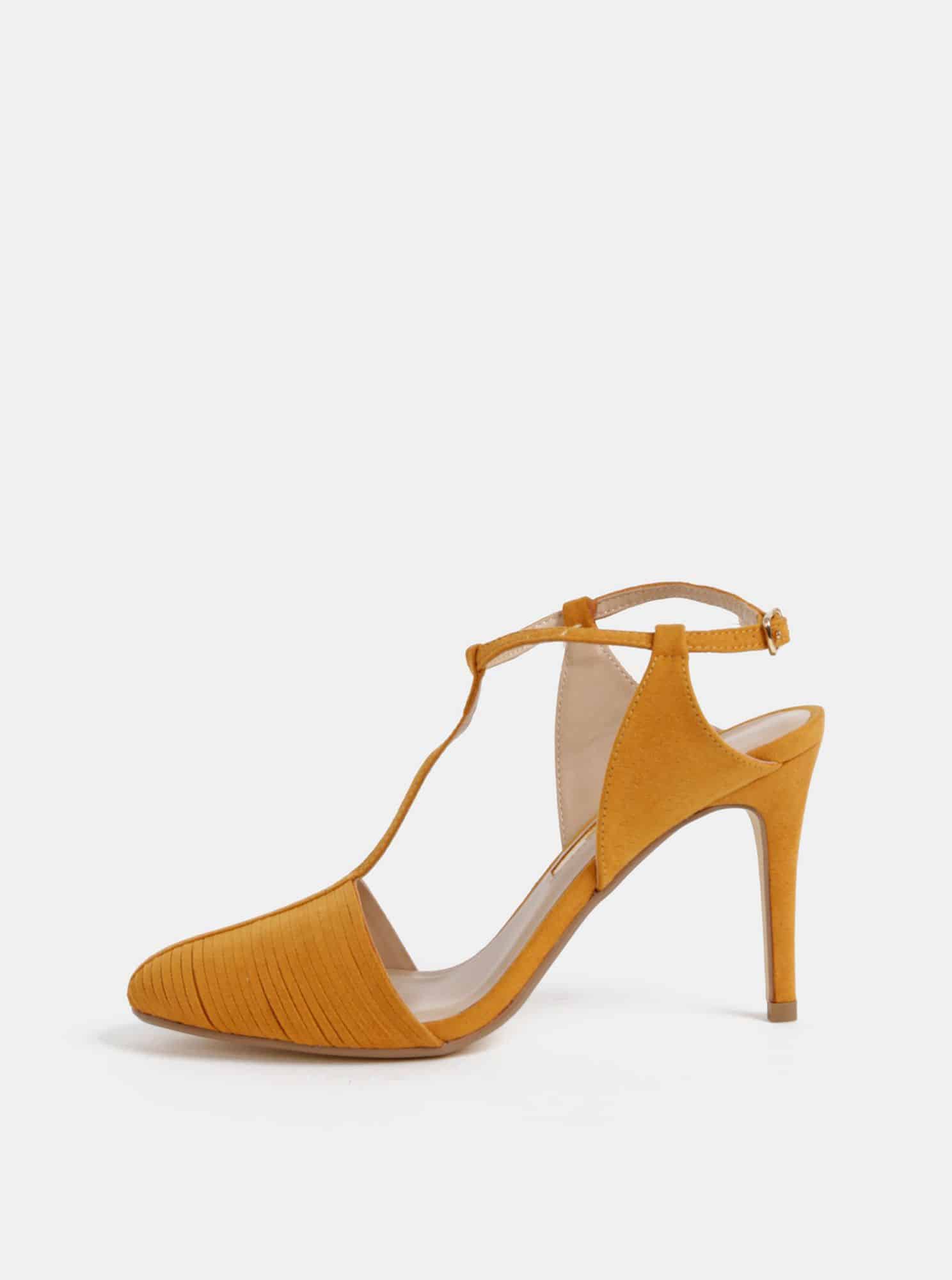 Oranžové sandálky v semišové úpravě Dorothy Perkins