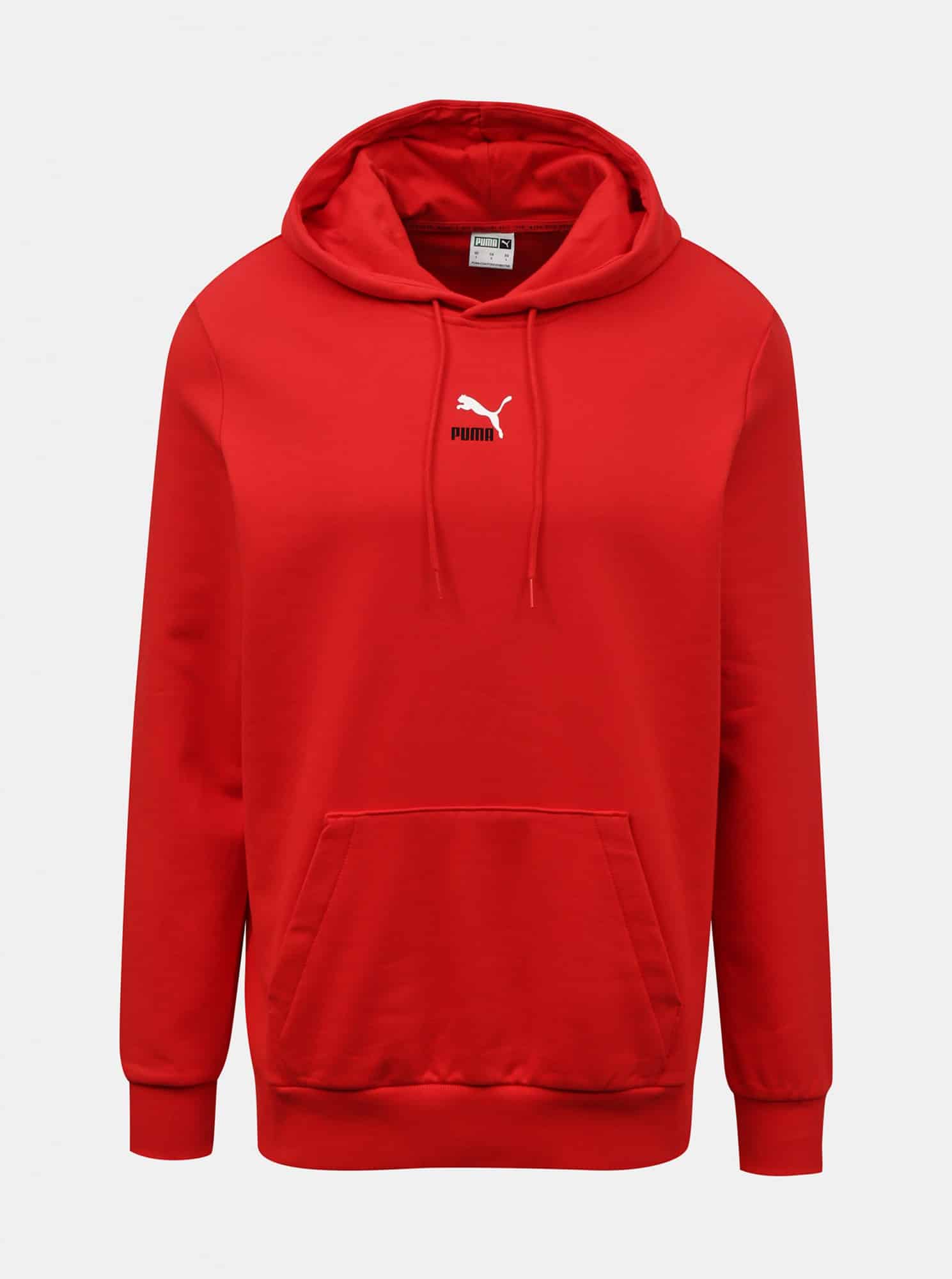 Puma červená pánská mikina s kapucí