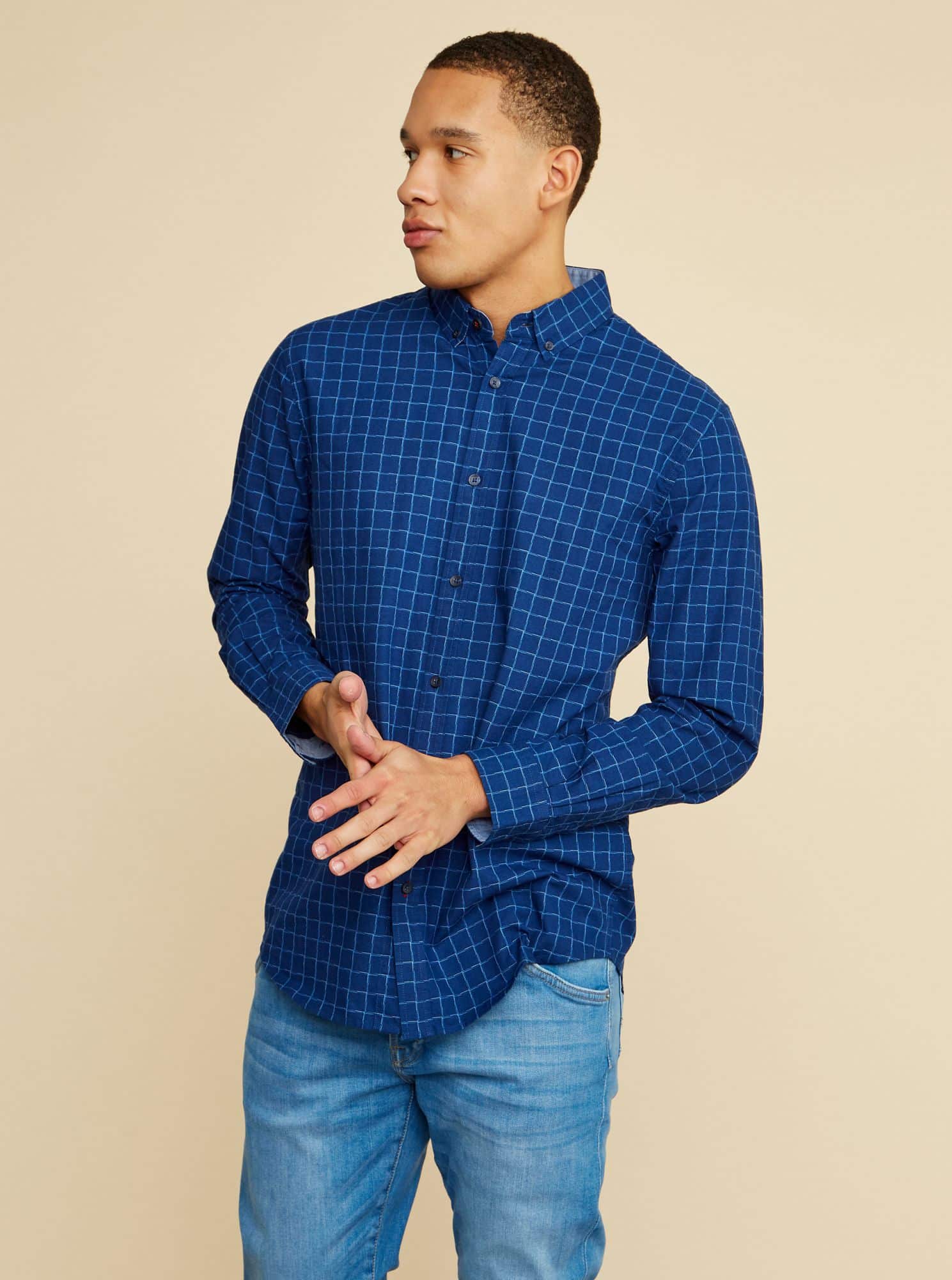 ZOOT modrá pánská kostkovaná košile Richard
