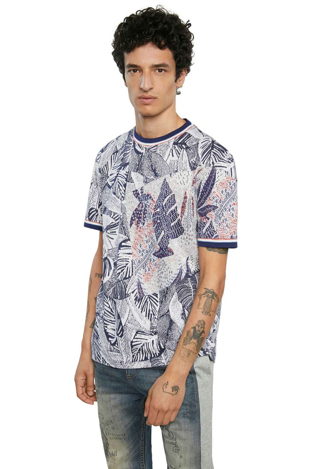 Desigual barevné pánské tričko TS Cadmo