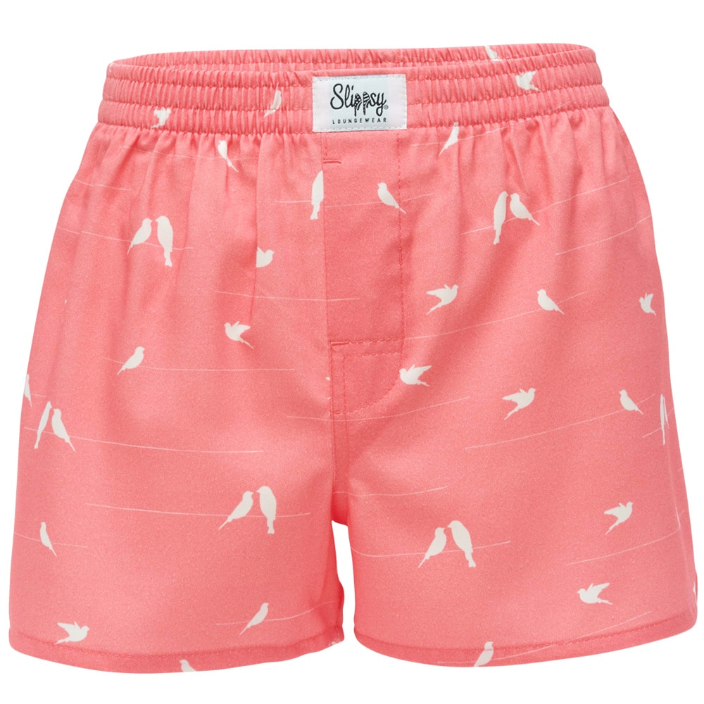 Slippsy růžové pánské trenýrky Dove Boy s holubičkami