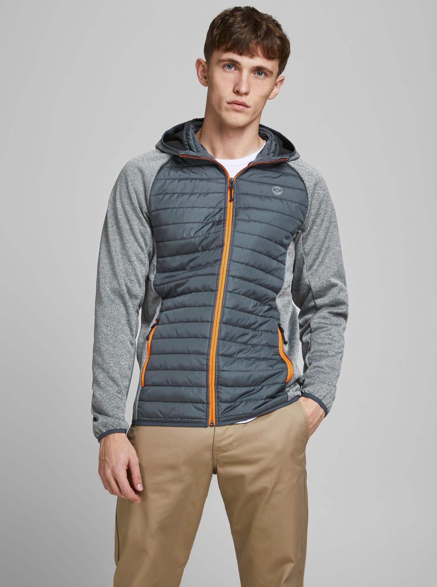 Jack & Jones šedá pánská bunda