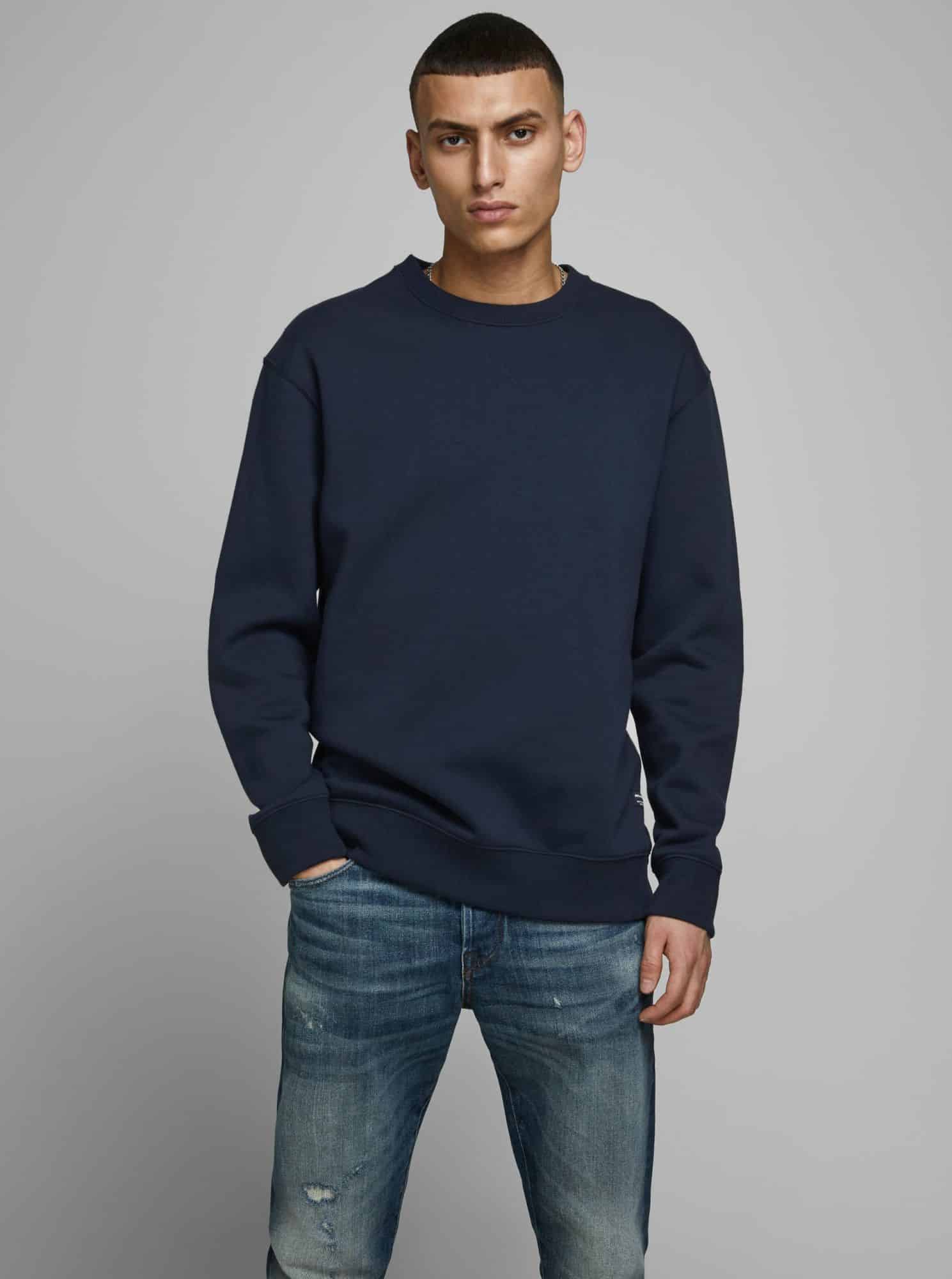 Jack & Jones tmavě modrá basic pánská mikina