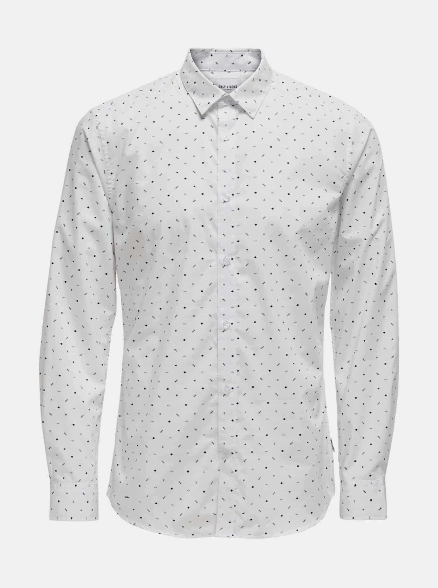 ONLY & SONS bílá pánská košile