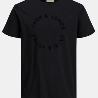 Jack & Jones černé pánské tričko s potiskem