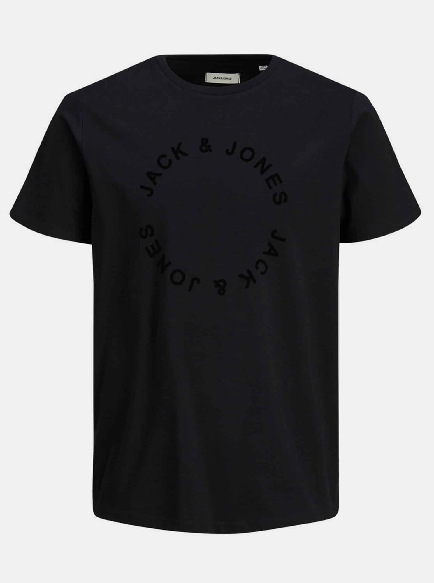 Jack & Jones černé pánské tričko s potiskem