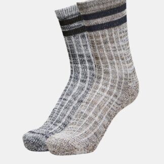 Selected Homme šedo-hnědý 2 pack ponožek