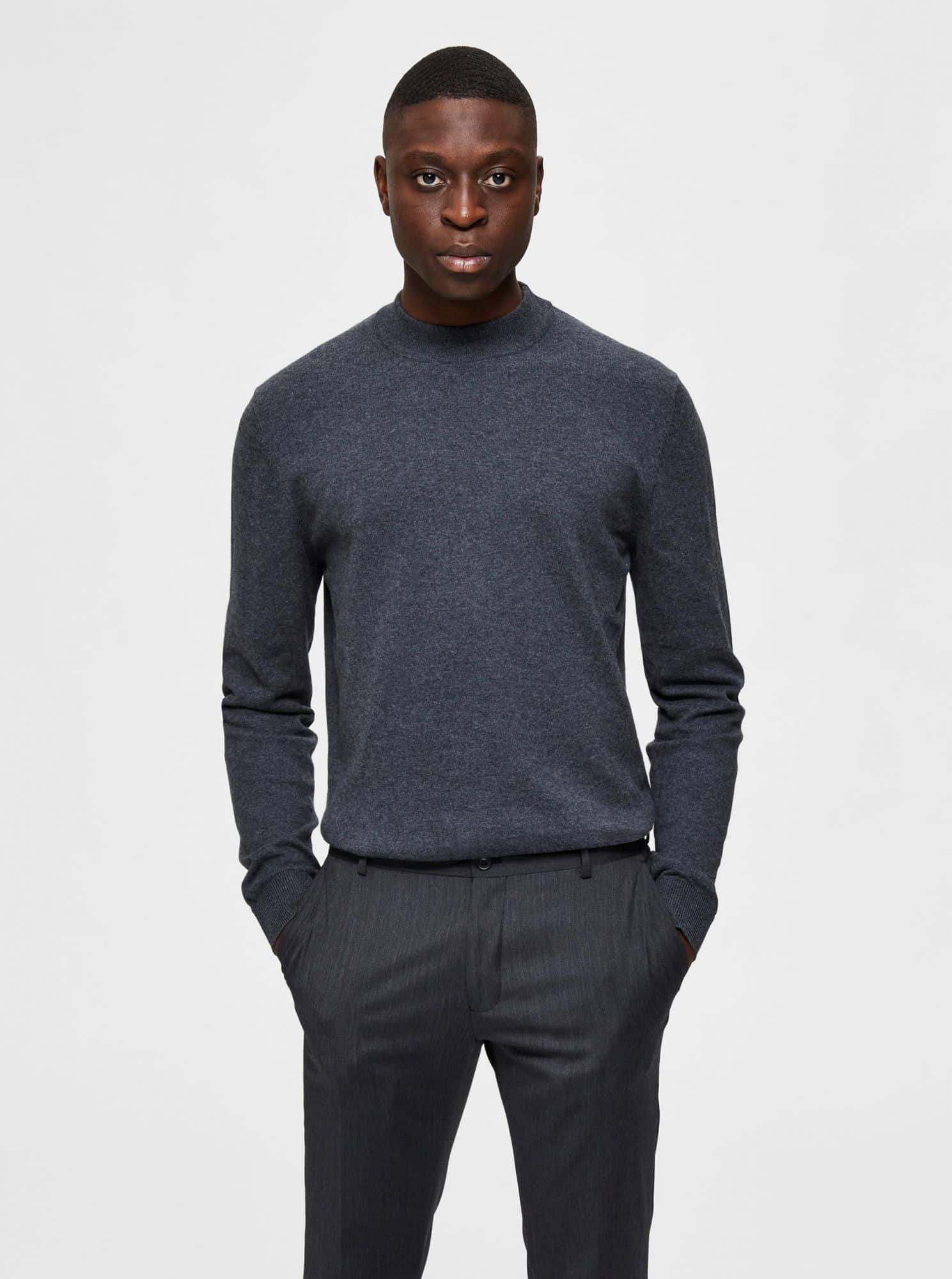 Selected Homme šedý pánský svetr