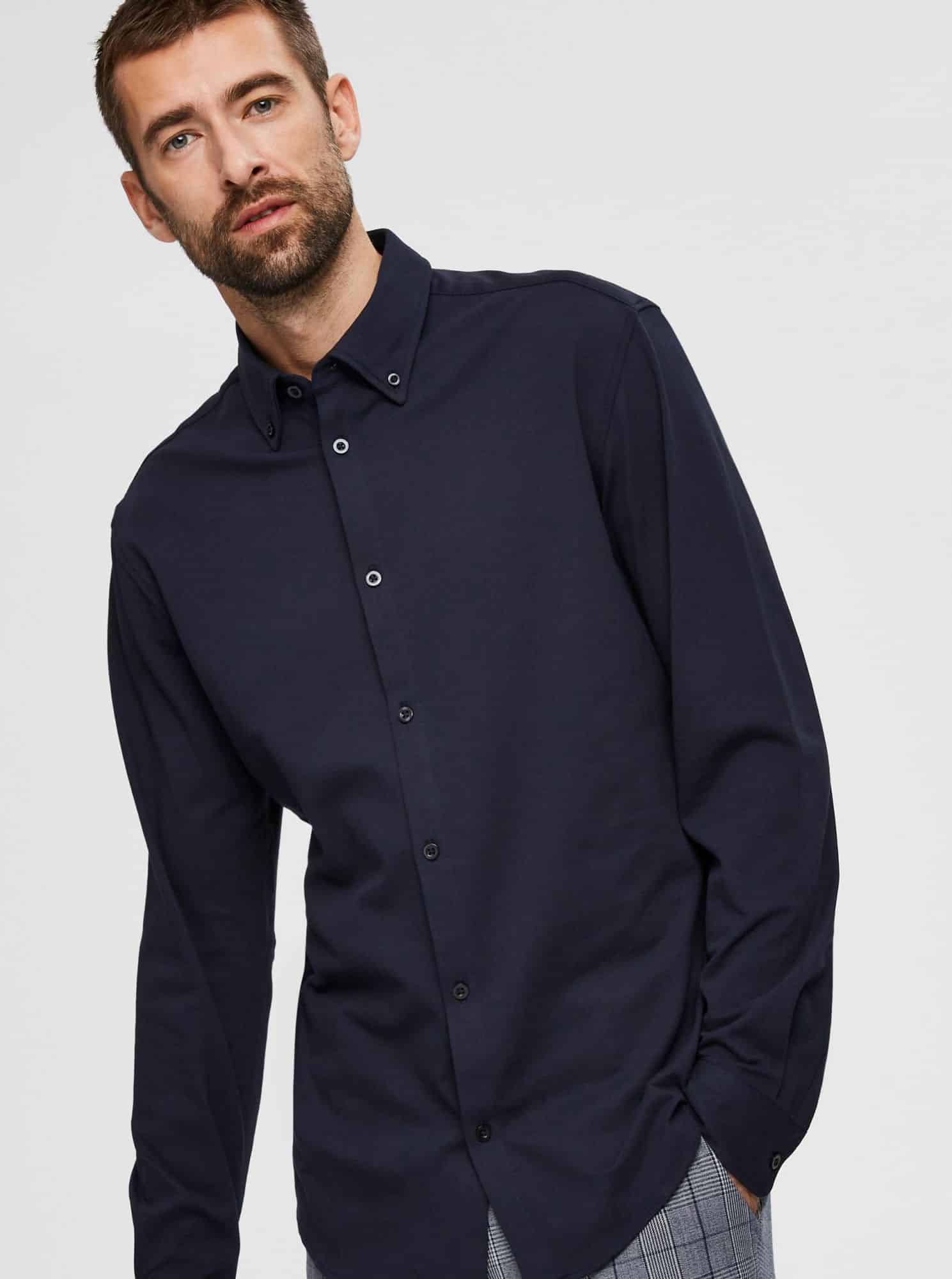 Selected Homme tmavě modrá pánská košile