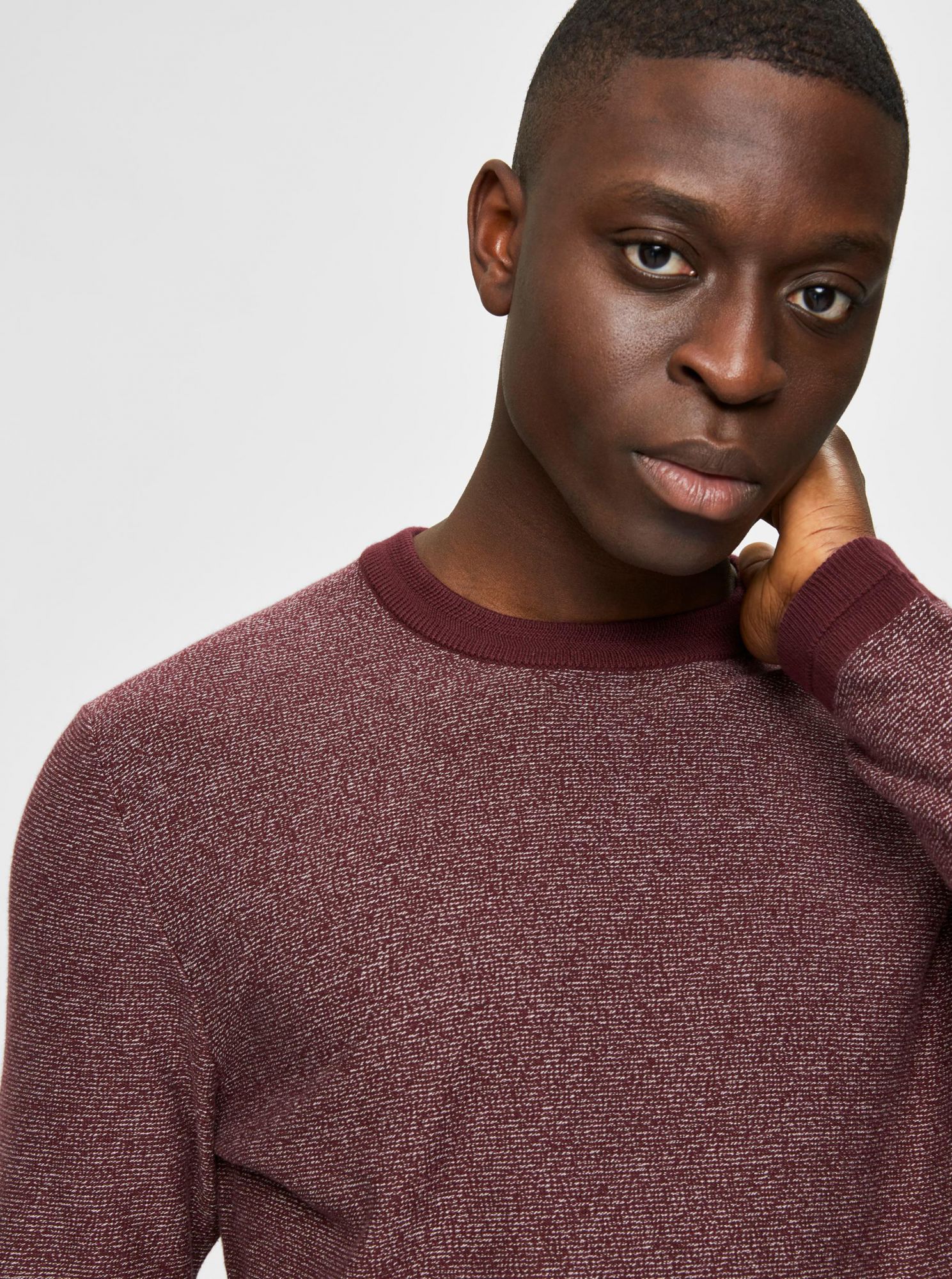 Selected Homme vínový pánský svetr