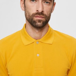 Selected Homme žluté polo pánské tričko