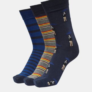 Selected Homme modrý 3 pack ponožek