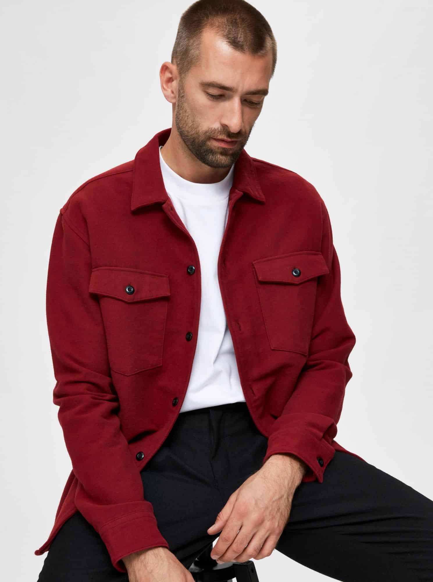 Selected Homme vínová pánská košile